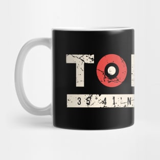 Tokyo apparel design with grunge effect. Mug